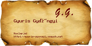 Gyuris Gyöngyi névjegykártya