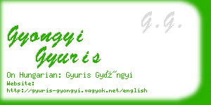 gyongyi gyuris business card